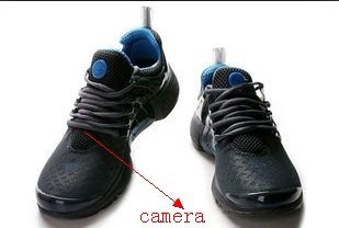 1280X960 Sports shoes Hidden Camera With Motion Detection and Remote Control 16GB