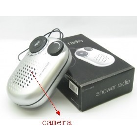 New 1280X960 Shower Radio bathroom spy Camera With Motion Detection and Remote Control Function 16GB